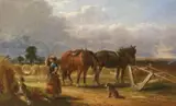 Noon Day Rest by James William Cole, 1860, oil on board, sold Mar 2024