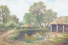 The Haywain by W. Langley, oil on canvas, offered Mar 2024