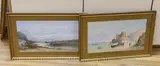 Alpine lakeside town and by Sydney Mortimer Laurence, watercolor, sold Mar 2024