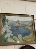 Isles of Scilly by Elizabeth Lamorna Kerr, oil on board, sold Jul 2024