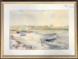 Estuary view by Jason Partner, watercolour, sold Jun 2024