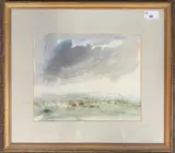 Landscape by John Glashan, watercolour, offered Jun 2024