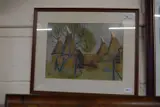 Initialed lower right by Dorothy Morton, Linocut, initialed lower right, sold May 2024