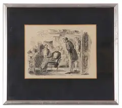 Gentleman wine by Edward Ardizzone, ink on paper, sold May 2024