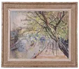 From the studio of Peter Collins by Peter Collins A.R.C.A., oil on board, offered May 2024