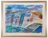 Japan Centre Hamburg by Will Alsop, mixed media, sold May 2024
