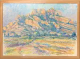 Roque Brune by Tom Cunliffe, pastel on paper, sold May 2024