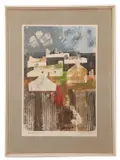 Arable Farms VII by John Stops, 1971, screenprint, sold May 2024