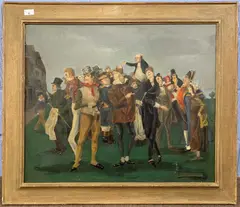 A Dickens by Kathleen Stokes, oil on canvas, sold May 2024