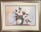 Still life by Steve Hall, watercolour, sold May 2024