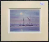 Orwell Moonlight by Andrew King, watercolour, sold May 2024