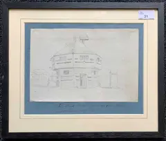 Huntingdonshire: by Captain Durrant, pencil on paper, sold May 2024