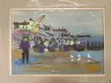 Untitled by Derek Inwood, Pastel, Southwestern coastal scene, sold May 2024