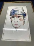 Portrait by Derek Inwood, pastel, sold May 2024