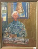 Portrait by Derek Inwood, pastel, sold May 2024