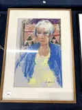 Portrait by Derek Inwood, pastel, sold May 2024