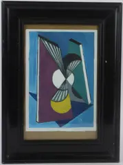 Abstract 1949 by Edward H Rogers, mixed media on board, sold Oct 2026
