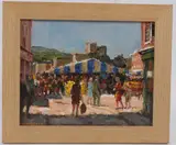 Ludlow Market and Castle by Keith Gardner, oil on board, sold Oct 2026