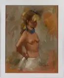 Nude with blue necklace by Thomas Quinn, oil on board, sold Oct 2026