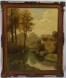 A Tributary of the River.Adur Sussex by David Mead, oil on board, sold Oct 2026