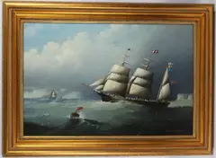With All Sails Set by Michael Matthews, oil on canvas, offered Oct 2026