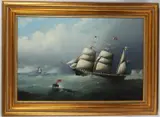 With All Sails Set by Michael Matthews, oil on canvas, offered Oct 2026