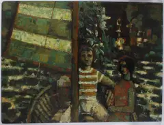 Untitled by Michael D'Aguilar, oil on board, sold Oct 2026