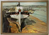 Mooring at Rochester by Clarence E. Blackburn, oil on canvas, offered Oct 2026