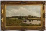 At Weston on Trent by Benjamin Williams Leader, 1897, oil on canvas, offered Oct 2026
