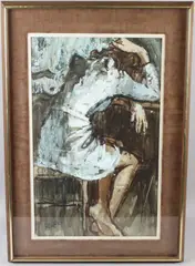 Girl in White by William Selby, mixed media on paper, offered Oct 2026