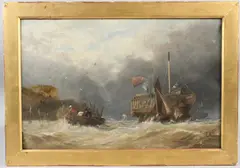 On the Thames by John Tenison Salmon, oil on canvas, sold Oct 2026