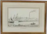 Sailing Craft alongside a Quay at Devonport by R J Hornbrook, ink and wash, offered Oct 2026