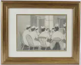 Nurses at Royal Berkshire Hospital Reading 1945 by Hubert Arthur Finney, pencil and wash, sold Oct 2026