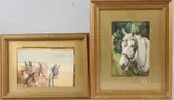 Head of a horse by Mabel Amber Kingwell, watercolour, offered Oct 2026