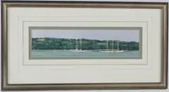 Atlantic Challenge Schooners off East Cowes by Colin M. Baxter, watercolour, sold Oct 2026