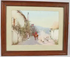 Huntsman outside a village inn by John White, watercolour, offered Oct 2026