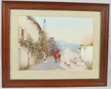 Huntsman outside a village inn by John White, watercolour, offered Oct 2026