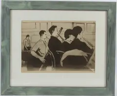 Woodwind Section of Reading University Orchestra c.1950 by Hubert Arthur Finney, print, sold Oct 2026