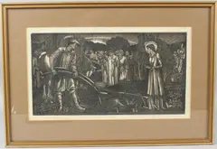 Untitled by Bernard Sleigh, woodcut, sold Oct 2026
