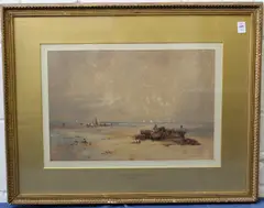 Shrimpers on the French Coast by Thomas Bush Hardy, 1888, watercolour, offered Aug 2026