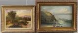 Landscape with cottage by C. Morris, oil on board, sold Aug 2026