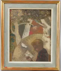 The First Love Letter by Gwyneth Johnstone, oil on board, offered Aug 2026