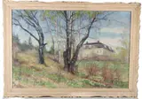 Family house and garden in Vinderen by Marie Tannaes, 1922, oil on canvas, sold Aug 2026