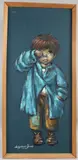 Boy wiping away a tear by Barry Leighton-Jones, oil on board, sold Aug 2026