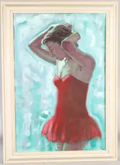 Ballet dancer by Sheila Tiffin, oil on canvas, sold Aug 2026