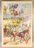 Leaving the Paddock - Longchamp Prix de L by Jack Lawrence Miller, oil on canvas, offered Aug 2026