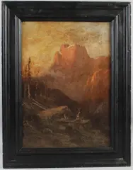Lassen Peak California by Frederick Ferdinand Schafer, oil on canvas, sold Aug 2026