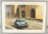 Targa Florio1973 The Winning Porsche driven by Van Lenned and Muller by Dion Pears, oil on canvas, sold Aug 2026