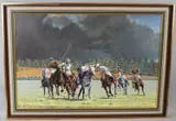 The Polo Match by Wilf Plowman, 1988, oil on canvas, sold Aug 2026