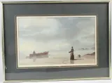 Fisherfolk by Edward Emerson, watercolour, sold Aug 2026